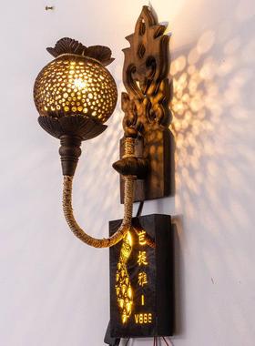 泰式美容院号码牌东南亚风格酒店会所房间门口装饰发光门牌灯