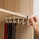 Kitchen hook rack card clip cabinet hanging type markless nail-free iron art wardrobe storage rack partition finishing rack