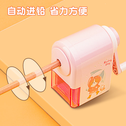 得力自动进笔卷笔刀转笔刀小学生专用铅笔削笔器削笔刀儿童削笔机卷笔器铅笔刀卡通可爱削铅笔机刨笔机0641A - 图1