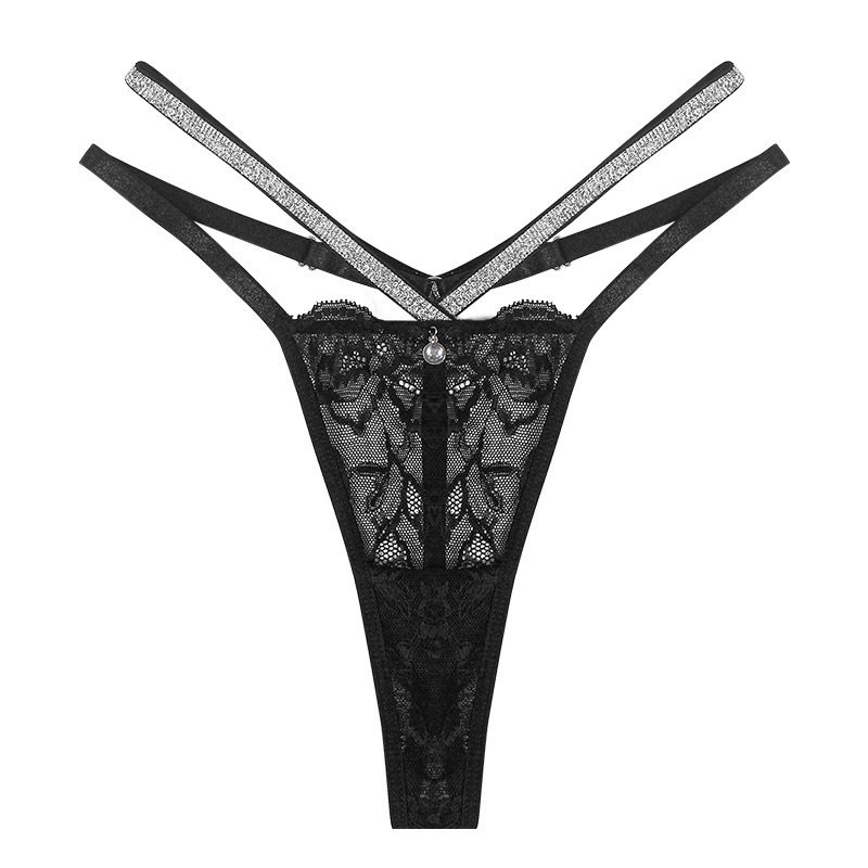 性感前缘内裤新潮尚双细带细闪钻低腰镂空无痕轻薄魅力丁字裤女,淘宝优惠券,粉丝福利购,淘宝优惠卷