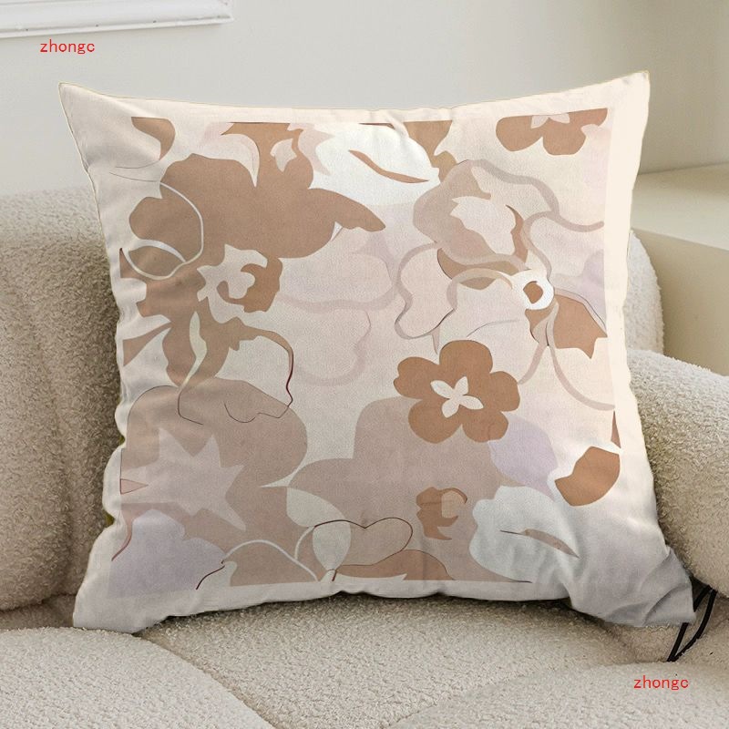 新中式美拉德抱枕双面轻奢北欧ins米色客厅沙发靠垫床头枕头靠枕 - 图0