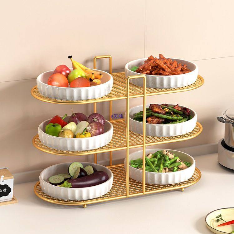 厨房备菜置物架多功能配菜盘碗碟收纳架多层家用台面放菜架子,淘宝优惠券,粉丝福利购,淘宝优惠卷