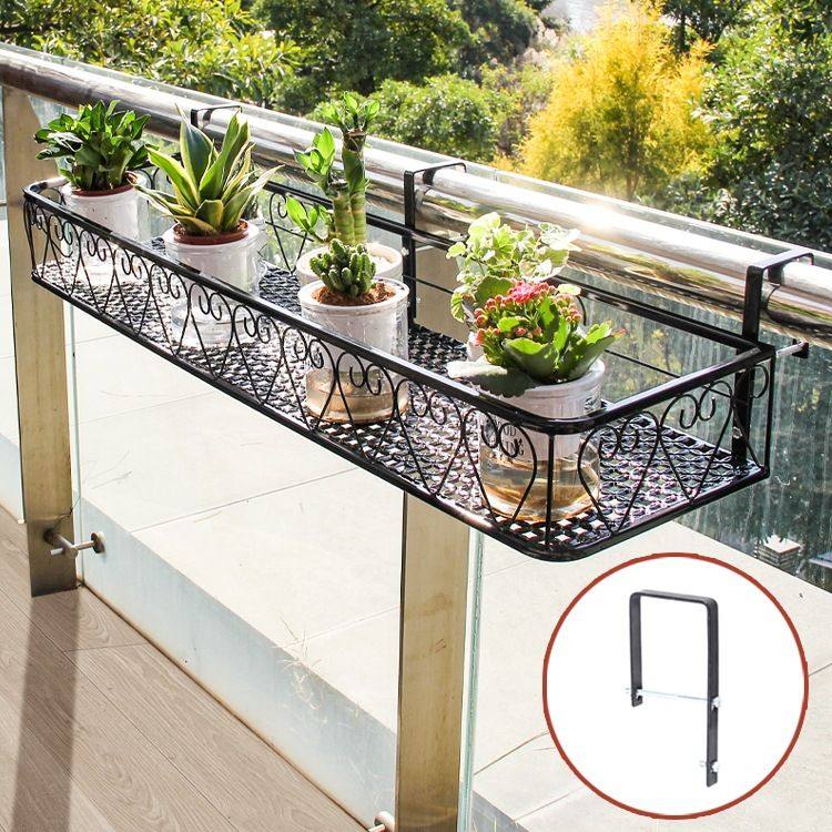 阳台悬挂花架置物架栏杆护栏窗台铁艺多肉2025新款挂式花盆架子,淘宝优惠券,粉丝福利购,淘宝优惠卷
