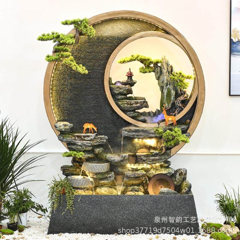 水幕墙假山流水摆件循环水玄关办公室别墅庭院喷泉鱼池装饰水景观,淘宝优惠券,粉丝福利购,淘宝优惠卷