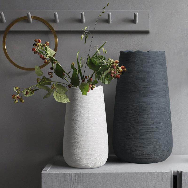 简约北欧陶瓷花瓶摆件客厅电视柜餐桌干花插花家居装饰白色,淘宝优惠券,粉丝福利购,淘宝优惠卷