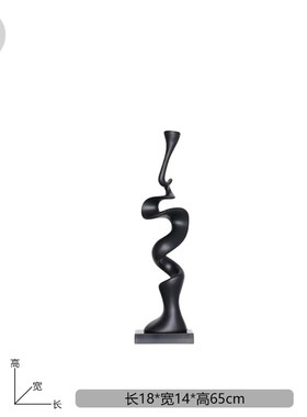样板间入户玄关装饰摆件客厅电视柜旁边现代轻奢酒U店艺术抽象雕