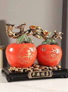 速发创意中式红摆色件平办客厅安公室玄关电视柜酒柜装饰结婚礼物