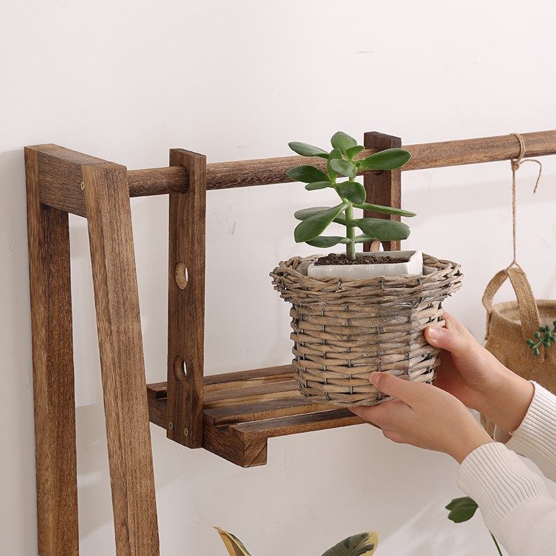 阳台花架置物架家用防腐木多肉A植物架实木客厅落地式多层花盆架,淘宝优惠券,粉丝福利购,淘宝优惠卷