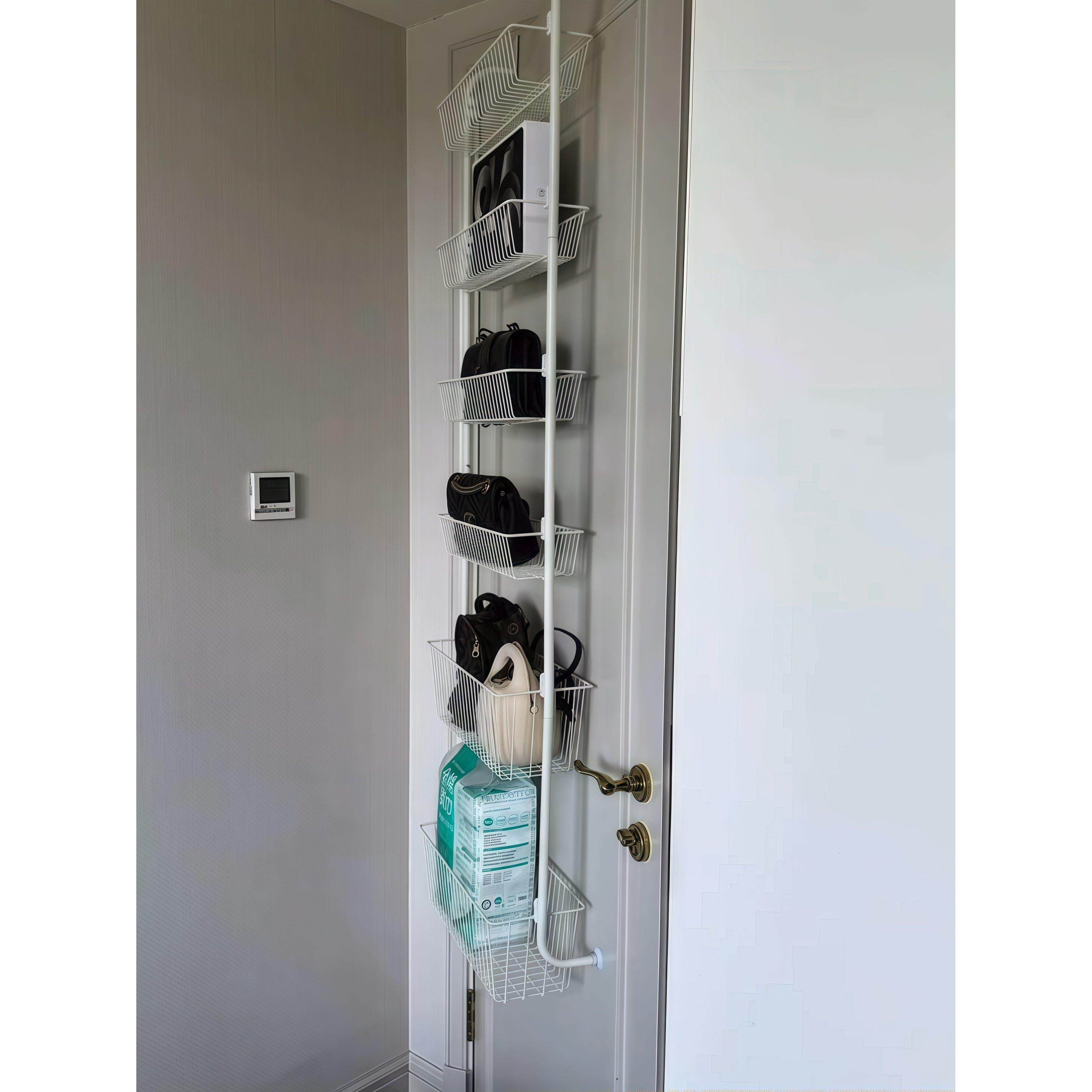 门后夹缝免打孔置物架创意吸盘式多层收纳挂篮浴室卫生间整理挂架,淘宝优惠券,粉丝福利购,淘宝优惠卷