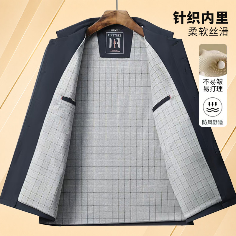 Sheng Karen middle-aged men's windproof and wrinkle-resistant business jacket