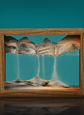 速发厂家直销艺沙画客厅摆件饰意玻璃立体沙漏画装创家居流术