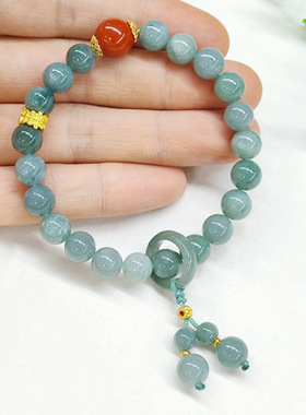 日本品质南红玛瑙翡翠手串手链平安扣女生闺蜜礼物送礼中式森系复