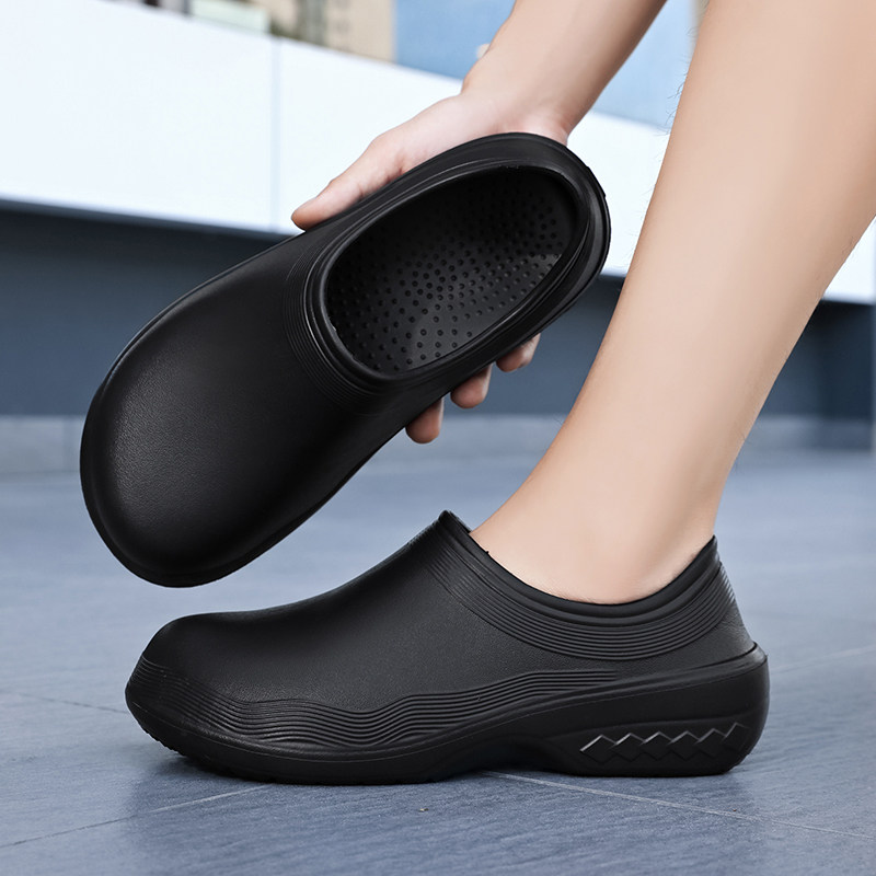 海峡虎防水厨师鞋EVA踩屎感男鞋外穿内防滑大码厚底鞋男防滑轻便,淘宝优惠券,粉丝福利购,淘宝优惠卷