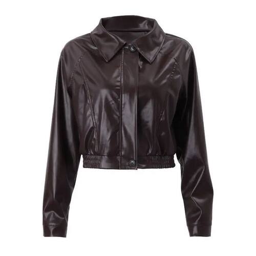 翻领拉链休闲夹克外套 Flip collar zipper casual jacket jacket - 图3