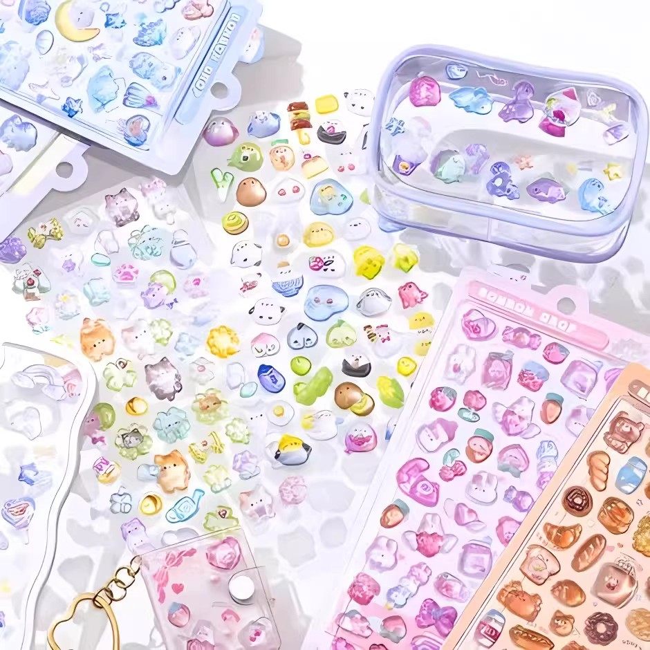 儿童贴纸女孩3d立体浮雕贴宝石水晶贴可爱贴画玩具手机装饰小图案,淘宝优惠券,粉丝福利购,淘宝优惠卷