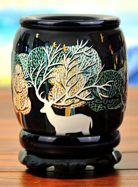 速发天道酬勤笔筒办公房艺面高档书室装饰品摆件桌术实用商务礼品