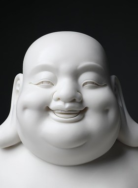 速发陶瓷建云如意弥林佛像省级大师勒祥平手签收藏艺术客厅摆件