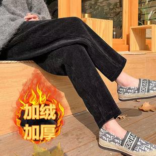 胖mm奶奶裤加绒加厚宽松显瘦九分萝卜裤