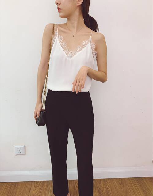 2022 summer lace hollow back sexy chiffon suspender ເສື້ອກັນຫນາວນອກຂອງແມ່ຍິງໃຫມ່