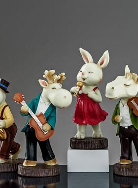 动物乐队欧式摆小饰EKD3914-品室桌件面儿童卧房间客装饰品摆设厅