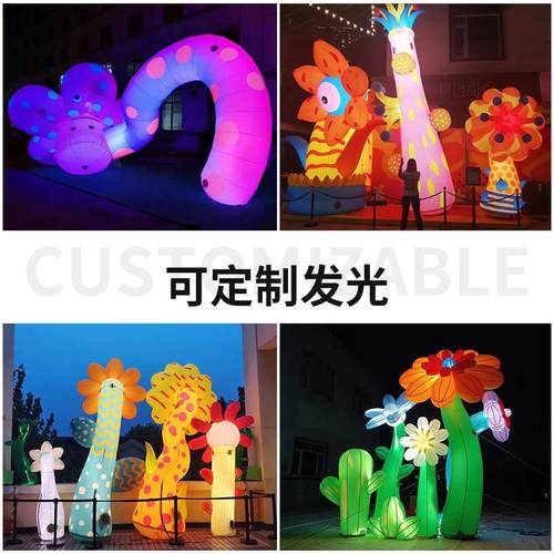 卡通充气模型户外商场活动庆典装饰展示植物花朵气模定制厂家 - 图2