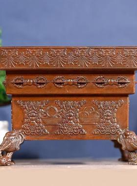 铜烟供盘火供盘施食盘智慧吉祥烟供坛城佛具香炉烟供炉