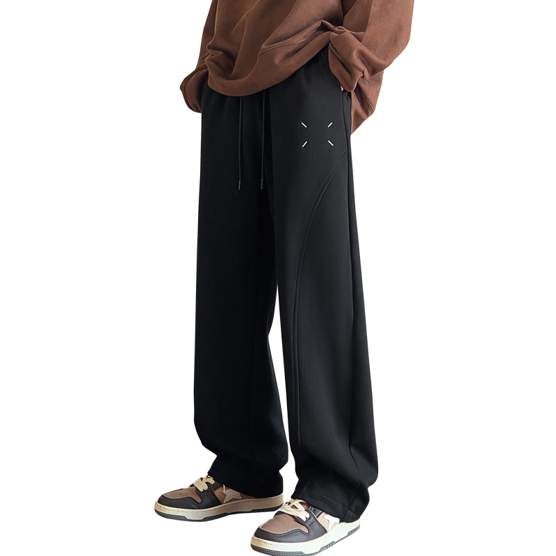 JEEP SPIRIT吉普加绒加厚弯刀卫裤男士秋冬季运动休闲长裤子男款 - 图3