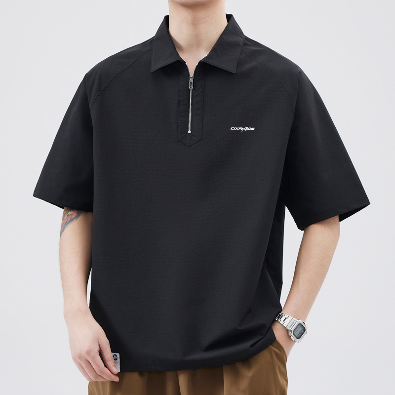 JEEP SPIRIT吉普美式POLO衫男士夏季短袖衬衫领宽松休闲半袖T恤