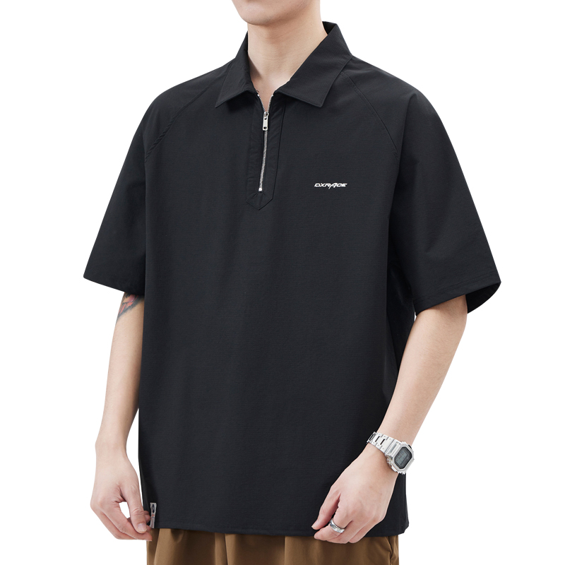 JEEP SPIRIT吉普美式POLO衫男士夏季短袖衬衫领宽松休闲半袖T恤