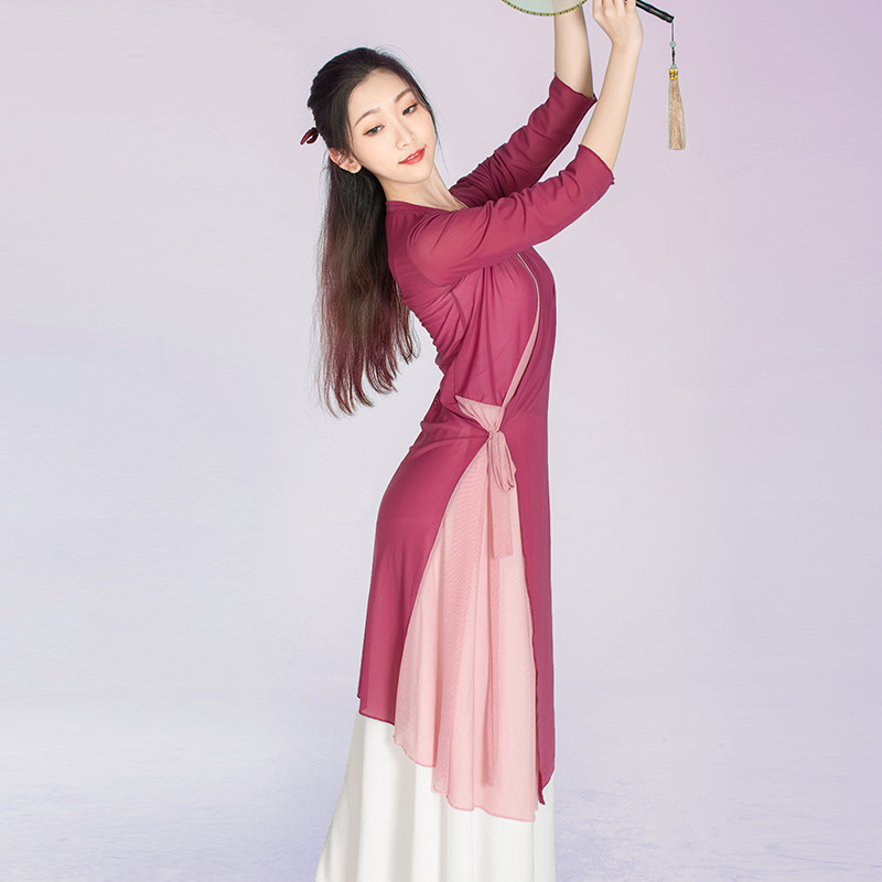 速发装服影古典舞蹈身韵纱衣练功之中国民族舞服蔓古风长款演出服 - 图3