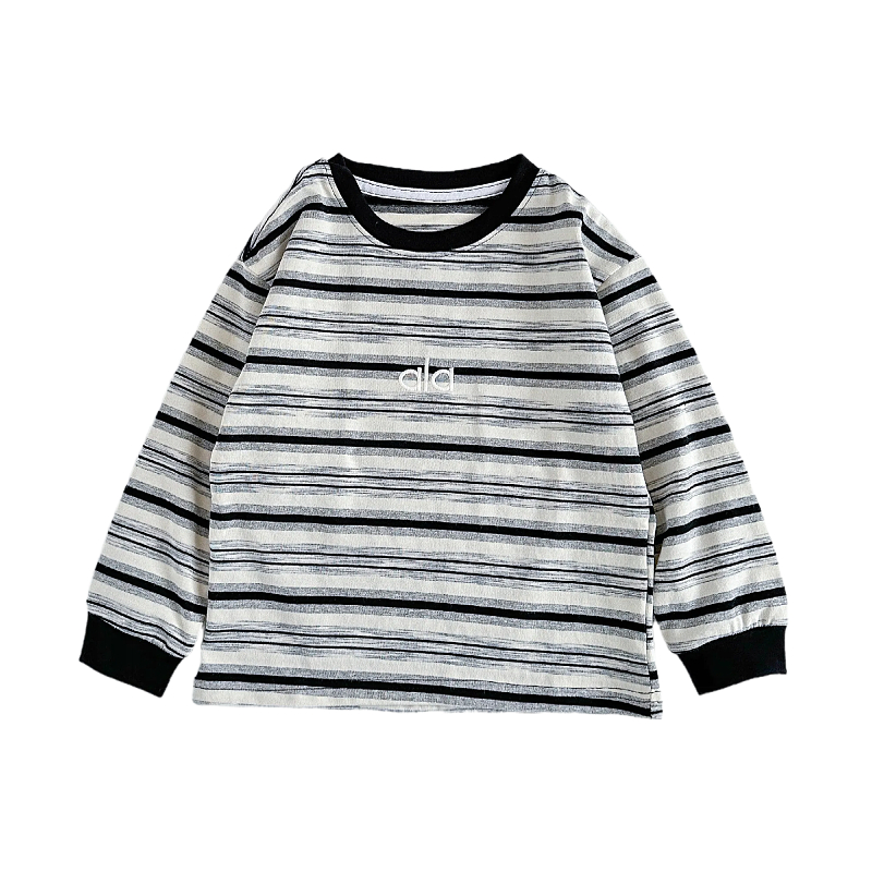 【交个朋友】-儿童秋季新款条纹刺绣长袖T恤DDY25289 - 图3