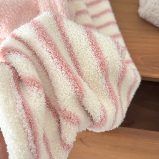 甜甜圈-虹虹Tia -儿童冬季半边绒家居服套装A类睡衣TZ25873