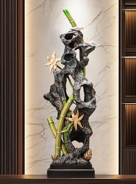 时来运转节节高大摆件新中式玄关造景屏风电视柜装饰乔迁开业送礼