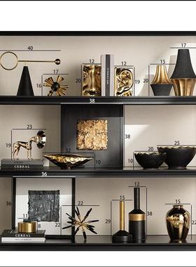 意式轻奢艺术高级感极简摆件客厅酒柜电视柜高端小众陶瓷软