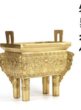 铜鼎摆件纯铜鼎鼎盛千秋铜香炉摆件家居办公室礼品