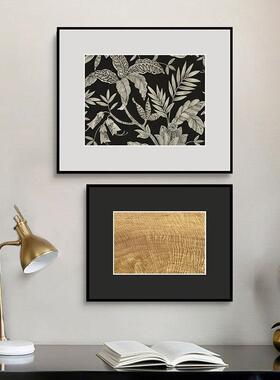 金丝楠木入画中古小众艺术装饰画餐边柜玄关卧室床头级感挂画