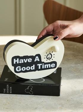 心形心情牌 插画设计桌面创意摆件礼物 家居饰品送闺蜜礼品