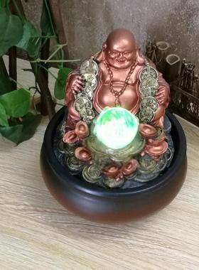 创意中式流水喷泉摆件办公室桌面客厅招财家居装饰开业礼品