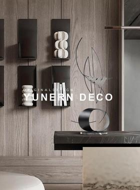 简约现代金属抽象几何摆件酒店玄关售楼处展厅样板房间软装饰品