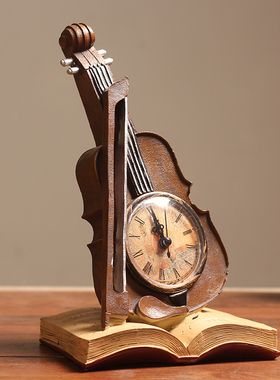 复古小提b琴摆件创意家居客厅电视柜酒柜个性摆设室内装饰品道具