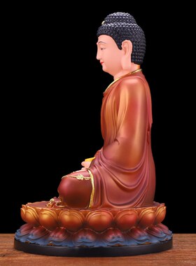 速发树脂普陀山京观世音佛释像迦牟佛尼地藏王菩萨娑婆三圣供奉摆