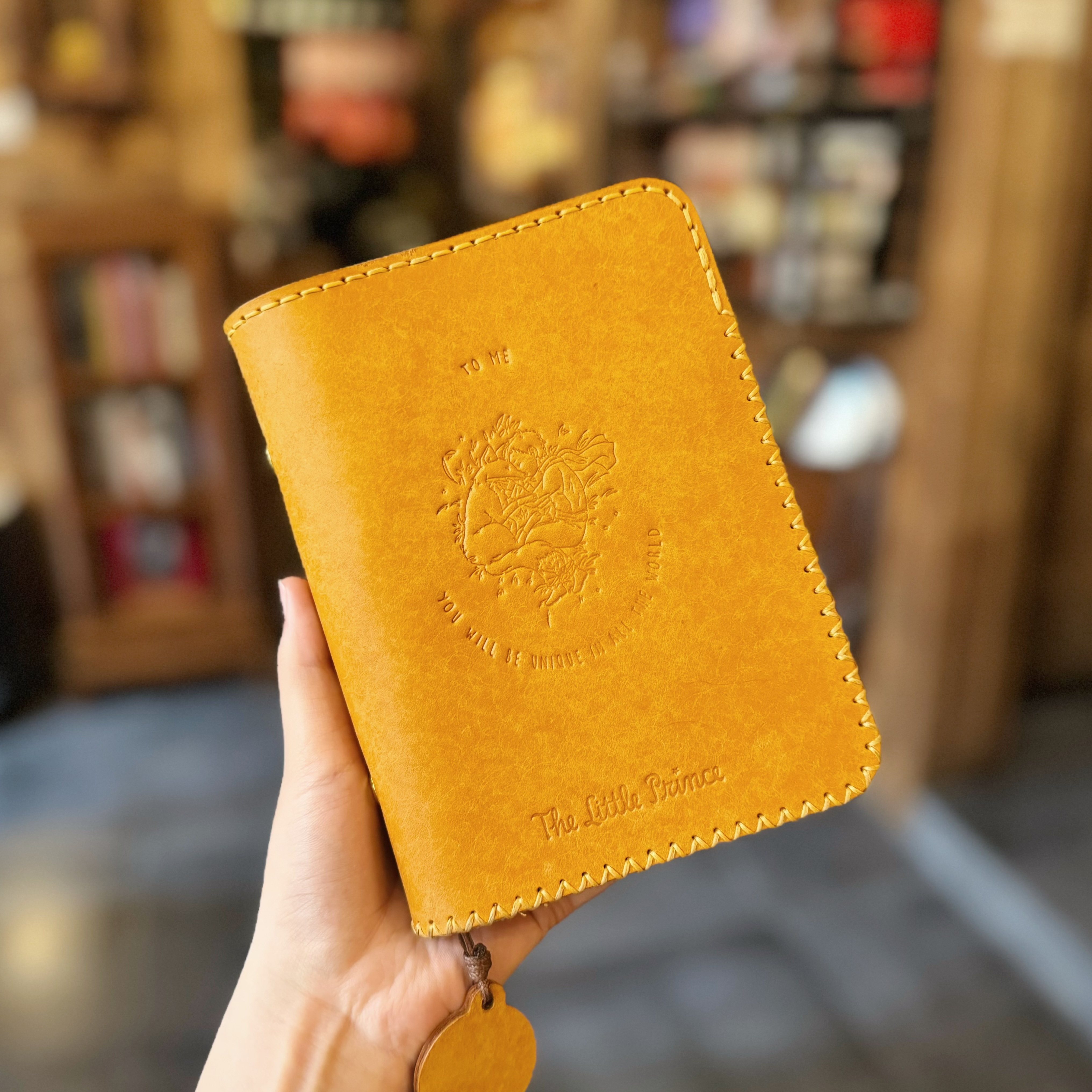 A7活页本记录本小王子三代落日黄绑带2025真皮puebloM5\奇葩A6 - 图2