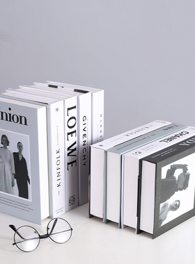 速发简约假书摆奢轻件书客厅家居书书装饰品拍照道具柜套