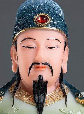 速发白色大理房粉御昌文部造像文曲星摆件家书石拜文曲星造像佛像