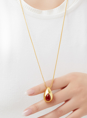 陈德容同款水滴虎眼石项链