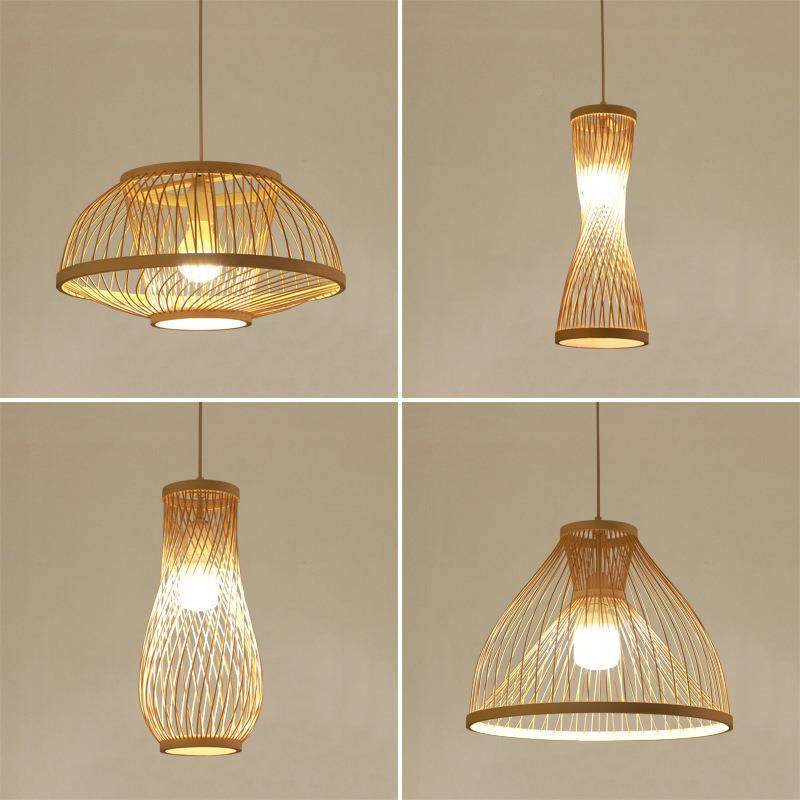中式餐竹艺竹编吊灯田卧园简约客厅厅室古藤阁灯过道室茶饭店日式,淘宝优惠券,粉丝福利购,淘宝优惠卷