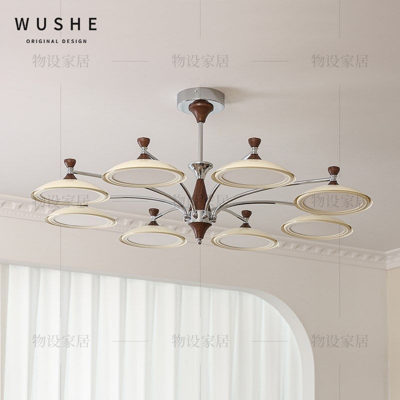 中古风客厅吊灯2025新款设计师高级感法式奶油风超亮飞碟大厅主灯,淘宝优惠券,粉丝福利购,淘宝优惠卷