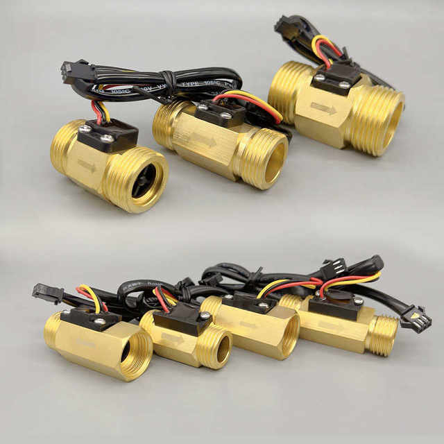 All-copper turbine circulation system flow sensor Hall element induction pulse signal flowmeter