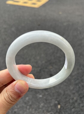0109天然A货缅甸翡翠57-11.5-9老种细腻朱砂痣带点绿花有顺纹