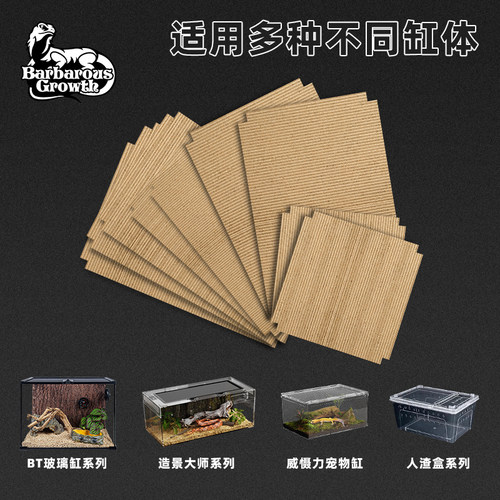 爬宠亚克力饲养盒瓦楞纸垫材爬虫用品睫角守宫a4a6饲养箱专用加厚 - 图2